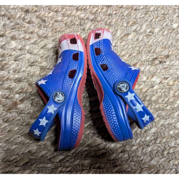 Crocs Classic American Flag Clog Size C8 Patriotic July 4th Beach Summer - Picture 3 of 6